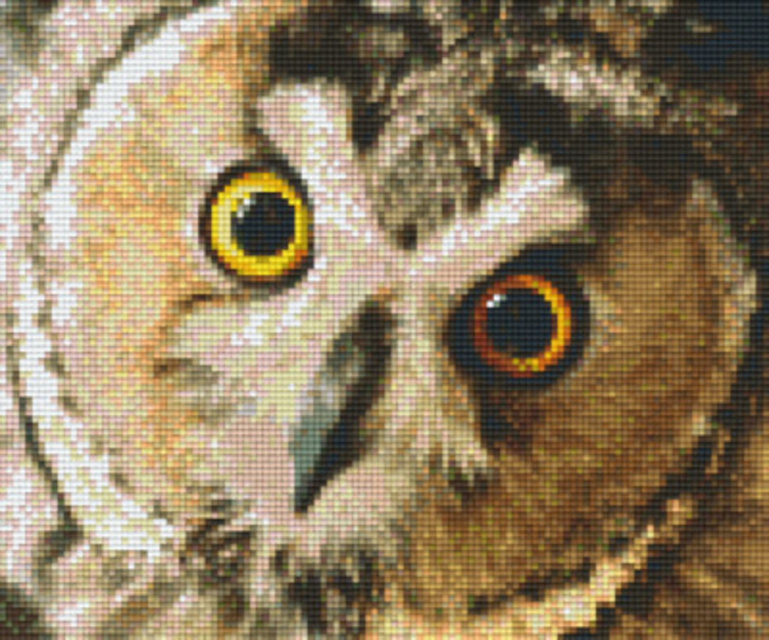 Owl Six [6] Baseplate PixleHobby Mini-mosaic Art Kits image 0